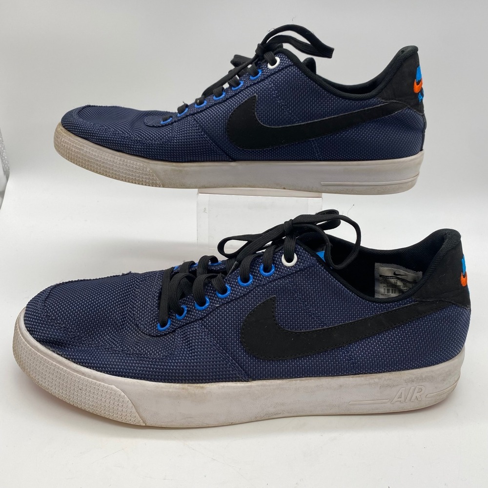 Nike Air Force 1 AC Premium Mens 11 Navy Blue Black Swoosh 656523-401 Low Top